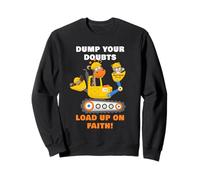Dump Your Doubts, Load up on Faith! Kids Construction Animal Sudadera