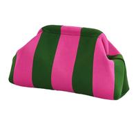 Dumpling Bag Crochet Monedero de Color Bloque de Color Purse para Damas Casual Nube De Punto Monedero con Cierre De Beso para Una Elegante Cena, Green Powder, Ver descripción