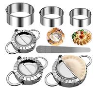 Dumpling Maker,7 piezas Molde Para Empanadillas Inox,Ravioli Prensa Cortador,Stampo per Ravioli Dumpling,se Puede Utilizar Para Hacer Deliciosos Wontons