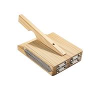 Dumpling Maker Press, Dough Presser, Manual Stainless Steel Multifunctional Homemade Food Prep Easy to Use Efficient Wrapper Press for Kitchen, 10.04x7.87x1.57 Inches, Brown
