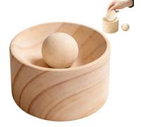 Dumpling Maker Wood, 8 x 3 cm Dumpling Wrapper Maker with 3.5 cm Ball Handle, Non-stick Wooden Dumpling Skin Press, Easy Manual Skin Shaper Kitchen Gadget for Home Cooking Apartments Re (1 unidad)