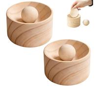 Dumpling Maker Wood, 8 x 3 cm Dumpling Wrapper Maker with 3.5 cm Ball Handle, Non-stick Wooden Dumpling Skin Press, Easy Manual Skin Shaper Kitchen Gadget for Home Cooking Apartments Re (2pcs)