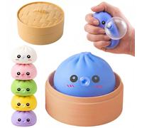 Dumpling Misterioso Gigante 2026, squishys blandible con Burbujas y Caja de Vapor, Pelota antiestrés Suave y Extra Grande, Divertido Juguete de Alivio para Adultos y Trabajadores de Oficina