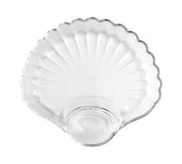 Dumpling Serving Plate - Transparent Food Dish, Divided Inner Saucer Plate