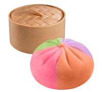 Dumpling Squeeze Ball - Stress Relief for Fidget Calm | Silicone Glitter Soft Sensory Toy, Colorful Textured Hand Grip, Focus Study Office Travel Use Relax Mode