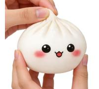 Dumpling Squeeze Toy, Cute Soft Dumpling Hand Fidget, 2.17x2.17 Inch Stress Ball with Foam, Relaxation Plaything with Comfort, Fun Novelty Design, Home Accessories for Kids Adults Family Friends Teens