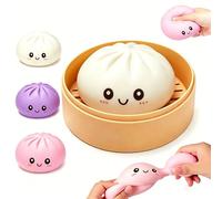 Dumpling Squishy - Pelota antiestrés para adultos, bola de compresión de recuperación lenta, juguete para la oficina, Baozi Mochi para alivio de ansiedad (A)