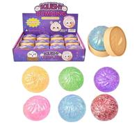 Dumpling Squishy Toy, Calming Sensory Gadget, 2.09x1.77 Inches Stretchy Squeeze Ball with Soft Texture, Relaxing Stress Toy, Handheld Fidget Toys with Shape, Classroom Reliefs Toys for Kids and Adults