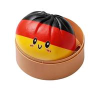 Dumpling Squishys, National Flag Squishys Dumpling Sensory Squeeze Toys, Slow Rising Stress Ball Fidget Toys for Soccer Fans Teens Adults