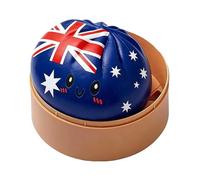 Dumpling Squishys, National Flag Squishys Dumpling Sensory Squeeze Toys, Slow Rising Stress Ball Fidget Toys for Soccer Fans Teens Adults