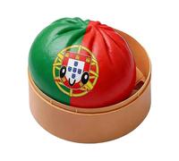 Dumpling Squishys, National Flag Squishys Dumpling Sensory Squeeze Toys, Slow Rising Stress Ball Fidget Toys for Soccer Fans Teens Adults