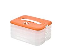 Dumplings - Caja de almacenamiento transparente para congelación de alimentos, con registrador de tiempo, contenedor multicapa apilable para cocina
