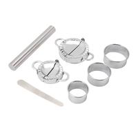 Dumplings Maker, 7 Pack de Acero Inoxidable Easy Pie Ravioli Empanadas Molde de Prensa, Pierogi Cutter Wrappers PasteleríA Herramientas para Hacer
