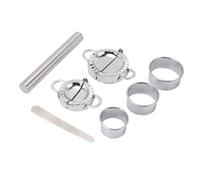 Dumplings Maker, 7 Pack de Acero Inoxidable Easy Pie Ravioli Empanadas Molde de Prensa, Pierogi Cutter Wrappers PasteleríA Herramientas para Hacer