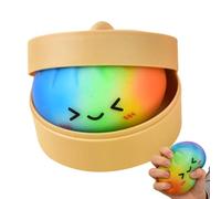 Dumplings Squish, Rainbow Dumpling Juguete Apretables Soft Slow Rising, Bolas de Masa de Colores, Dumplings Squeeze Juguete Sensorial Ball para Adultos y Niños Relief