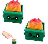 Dumpster Desk Accessories, Dumpster Fire Clickie, Keyboard Fidget Clicker, Office Desk Decor, Used As A Stress Relieving and Fun Tool (2Pcs)