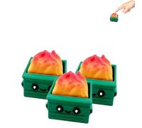 Dumpster Fire Clickie Fidget, 2025 Funny Dumpster Fire Stress-Relief Clicker Fidget, Office Desk Decor, For Students, Office Workers, Gamers (3pcs Orange Fire)