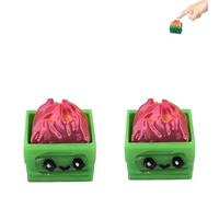 Dumpster Fire Clickie Fidget, 2025 Funny Dumpster Fire Stress-Relief Clicker Fidget, Office Desk Decor, For Students, Office Workers, Gamers (2pcs Red Gold Fire)