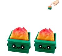 Dumpster Fire Clickie Fidget, 2025 Funny Dumpster Fire Stress-Relief Clicker Fidget, Office Desk Decor, For Students, Office Workers, Gamers (2pcs Orange Fire)