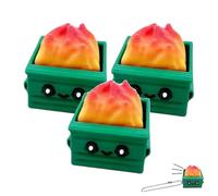 Dumpster Fire Clickie Fidget, Dumpster Fire Desk Accessories, Emotional Support, Dumpster Fire Keychain, Office Desk Decor, Keyboard Fidget, Keychain Fidget Toy (#3)