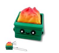 Dumpster Fire Clickie Fidget, Dumpster Fire Desk Accessories, Keyboard Fidget, Office Desk Accessories Decor, for Students, Office Workers, Gamers (Orange)