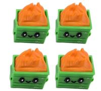 Dumpster Fire Clickie Fidget, Resin Dumpster Fire Clickie Figurines Table Centerpiece, Office Desk Decor, Keyboard Fidget, Clicker Fidget, For Students, Office Workers, Gamers(4 Oranges)