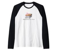 Dumpster Fire Todo está Bien Camiseta Manga Raglan