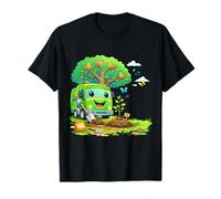 Dumpy El Camión De Basura Plantación De Árboles Niños Naturaleza Diseño Camiseta