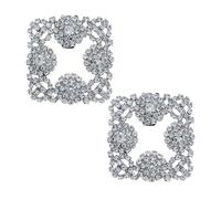 DUMRALBQE Abrazaderas de Zapatos de Cristal Zapatos de tacón alto Hebilla Banquete boda versátiles Clip para Decoración de Calzado(5x5cm)