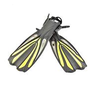 DUMRALBQE Aletas de Pato Buceadora Aletas de Buceo Snorkel Piscina Entrenamiento for niños portátil para Bucear y Nadar(Jaune,53x19.5cm)