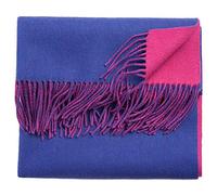 DUMRALBQE Bufanda de Mujer Damas de doble cara y mantón dos colores bufanda caliente la Conveniente for el otoño e invierno para Uso Diario(Blue and pink)