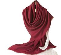 DUMRALBQE Bufanda de Mujer Otoño color sólido mantón de las mujeres y el invierno Mantón cheongsam del 3 colores están disponibles para Uso Diario(Rouge)