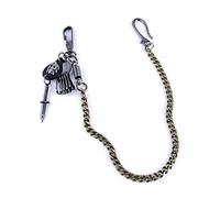 DUMRALBQE Cadena de Pantalones para Hombre Cadena de Pantalones antirrobo for Hombres Skull Rock Punk Hip-Hop(Schwarz)