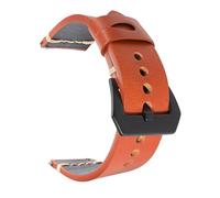 DUMRALBQE Correas de Reloj de Cuero Crazy Horse Leather Strap Switch Quick Release Vintage para Relojes Universales(Light brown,24mm)
