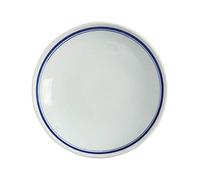 DUMRALBQE Ensaladeras Pintado a mano 2pcs doble línea azul con cantos de estilo japonés Ramen placa fruta Ensaladera para Restaurantes y Hogares