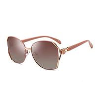 DUMRALBQE Gafas de Sol Damas Shot gafas de sol polarizadas la sombrilla protección Gafas retro UV calle para Uso en Exteriores(marrón)