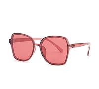 DUMRALBQE Gafas de Sol Damas UV a prueba de anti-deslumbramiento Street gafas retro disparo sombra sol Marina Cine conducción para Uso en Exteriores(Rouge)