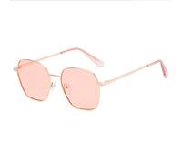 DUMRALBQE Gafas de Sol Gafas de sol metal redonda cara masculina Calle conducción Retro Disparos polarizada visión nocturna gafas para Uso en Exteriores(Rosado)