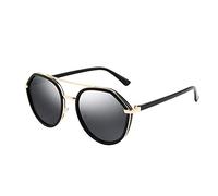 DUMRALBQE Gafas de Sol Gafas de sol polarizadas la sombrilla calle Retro Disparos gafas UV antideslumbrante deportivas para Uso en Exteriores(Schwarz)