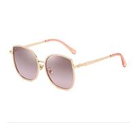 DUMRALBQE Gafas de Sol Marco de metal corrugado Calle gafas sol retro polarizadas conducción disparo Color las para Uso en Exteriores(Rosado)