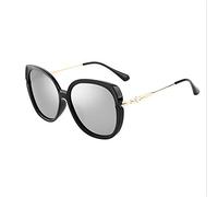 DUMRALBQE Gafas de Sol Retro clásico del marco grande de adulto Las señoras gafas sol polarizadas parasol película en color conducción los vidrios para Uso en Exteriores(C)