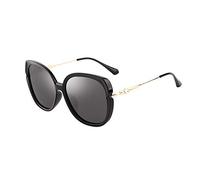 DUMRALBQE Gafas de Sol Retro clásico del marco grande de adulto Las señoras gafas sol polarizadas parasol película en color conducción los vidrios para Uso en Exteriores(B)