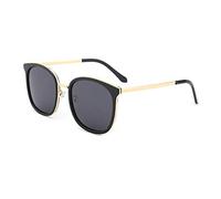 DUMRALBQE Gafas de Sol Vendimia de las señoras trama grande gafas sol conducción Gafas polarizadas decoloración para Uso en Exteriores(B)