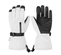 DUMRALBQE Guantes de Esquí Winter Ski Gloves with Five Finger Touch Screen Warm para Hombres y Mujeres(Blanco,M)