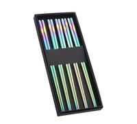 DUMRALBQE Palillos Juego de Regalo Palillos Chinos Acero Inoxidable for el hogar para Uso Diario(Color 3)