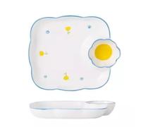 DUMRALBQE Plato para Bola de Masa Plato de camarones bolas masa con compartimentos creativo para Uso Repetido(Style 1)