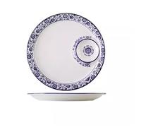 DUMRALBQE Plato para Bola de Masa Plato redondo de cerámica for bola masa for el hogar con plato vinagre para Uso Repetido(29.7x2.5cm)