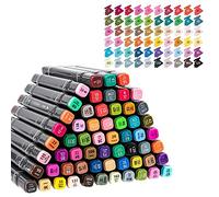 DUMRALBQE Rotuladores Marcadores de bocetos con puntas dobles Drawing Sketching Art School para Dibujar Graffitis(60 colors)