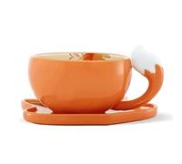 DUMRALBQE Taza de Cerámica Fall Leaves Cup And Pot Combination Set Mug Coffee Saucer para Uso Diario