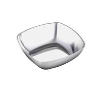 DUMRALBQE Tazón de Acero Inoxidable Ensaladera Comercial Hotpot Salsa Tazón Cuadrado Snack Bowl para Uso Diario(14cm)